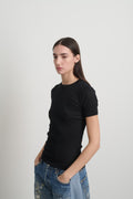 Vivien Rib Tee Black