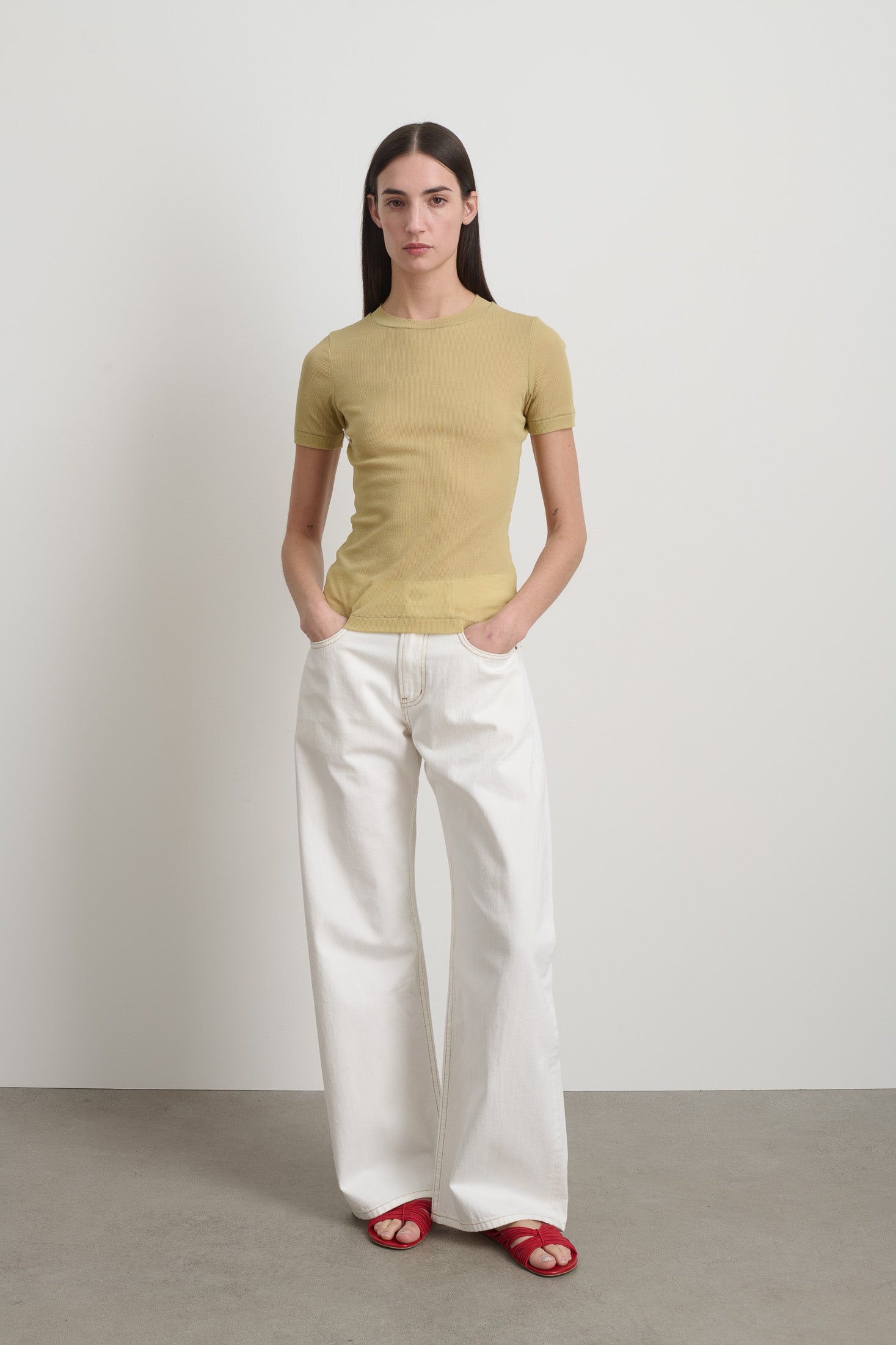 Vivien Rib Tee Honey