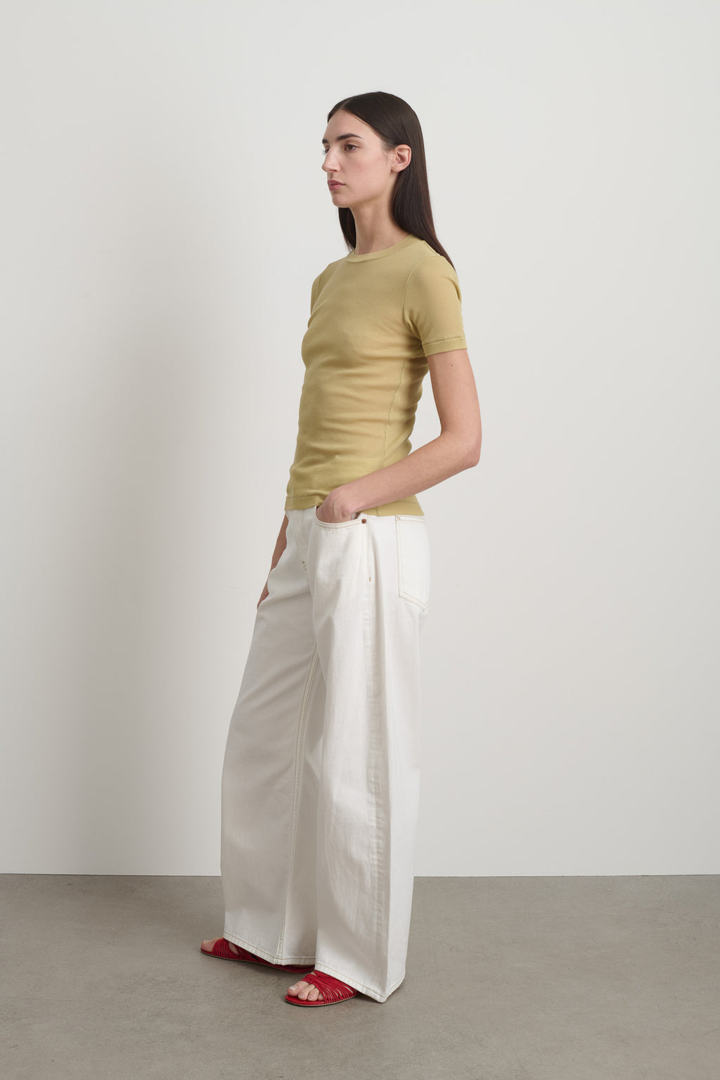 Vivien Rib Tee Honey