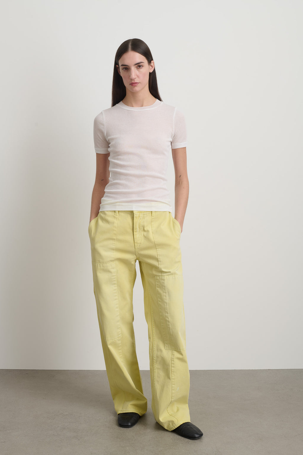 Vivien Rib Tee White