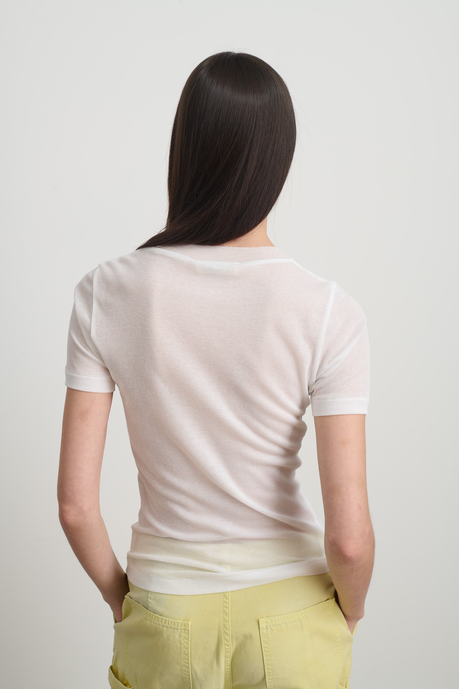 Vivien Rib Tee White