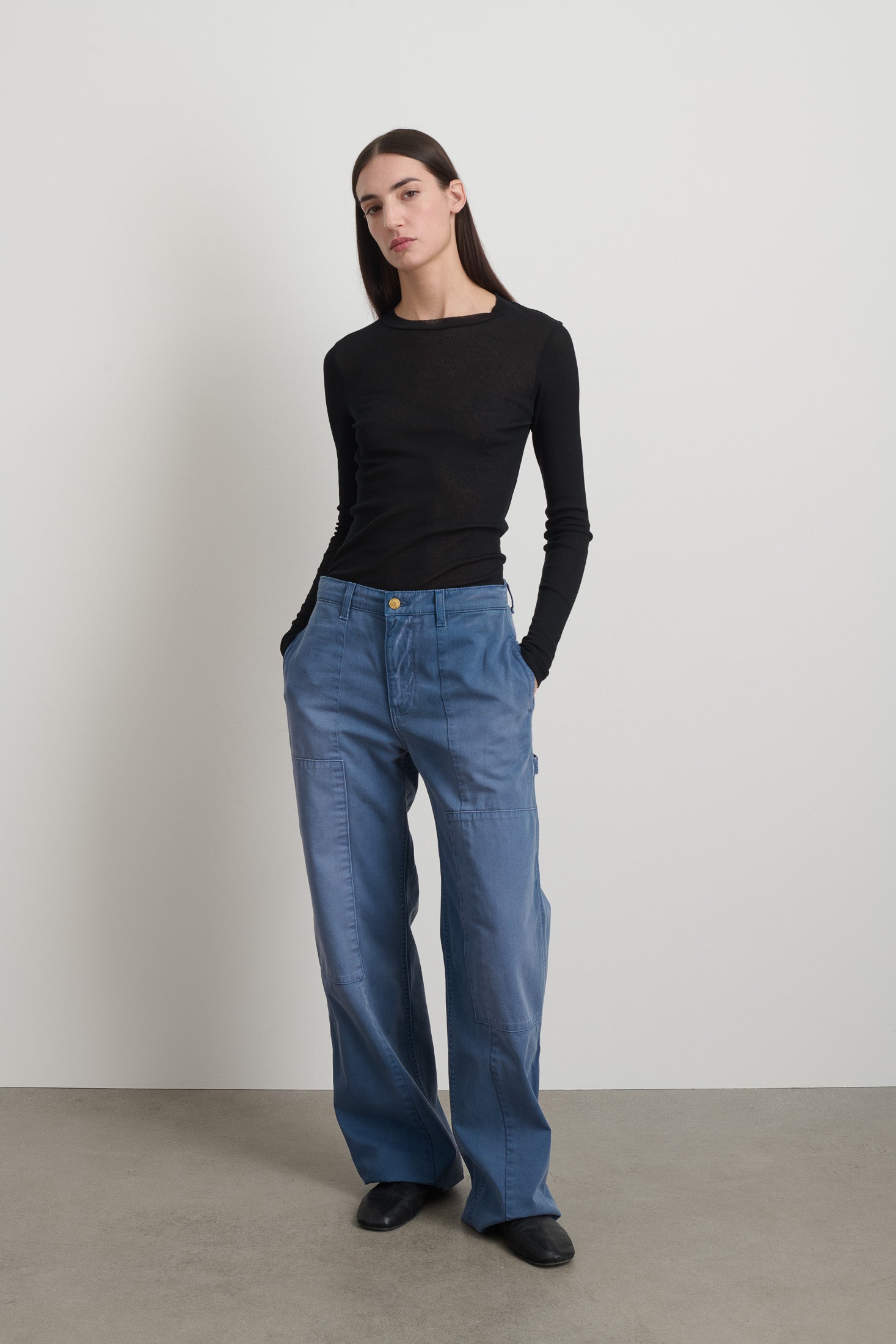 Painter Pant Delft Blue - Women | B Sides Jeans