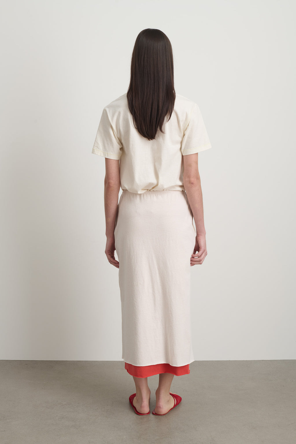 Slip Skirt Oyster / Geranium Overdye