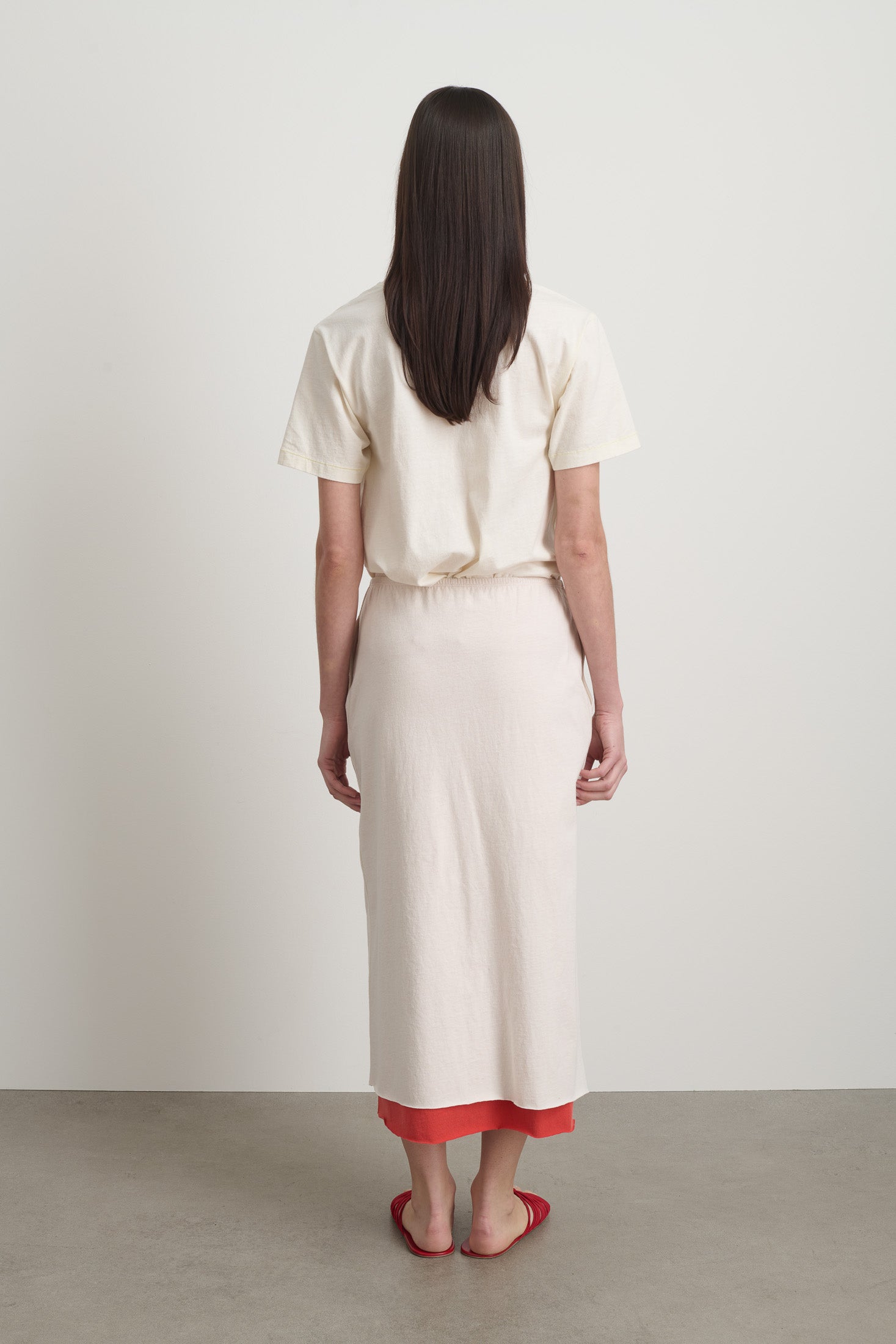 Slip Skirt Oyster / Geranium Overdye