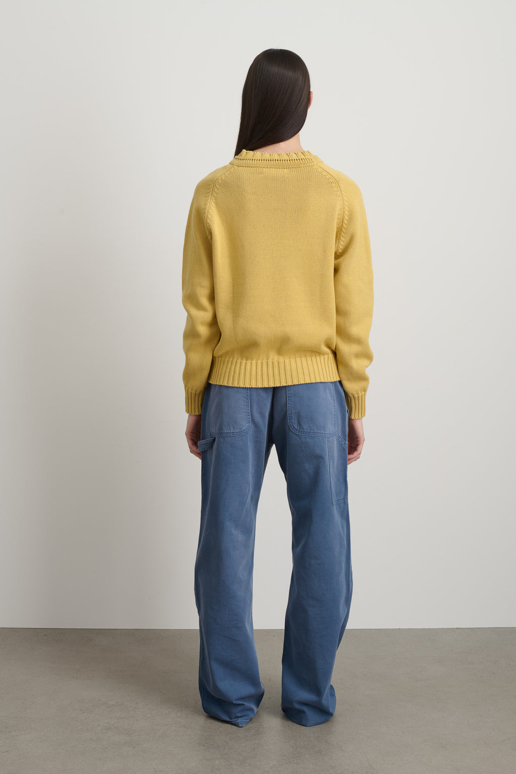 Basket Weave Crewneck Marigold