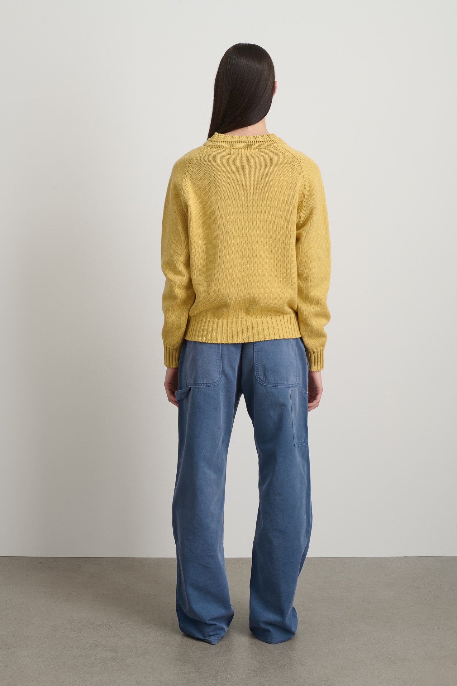 Basket Weave Crewneck Marigold