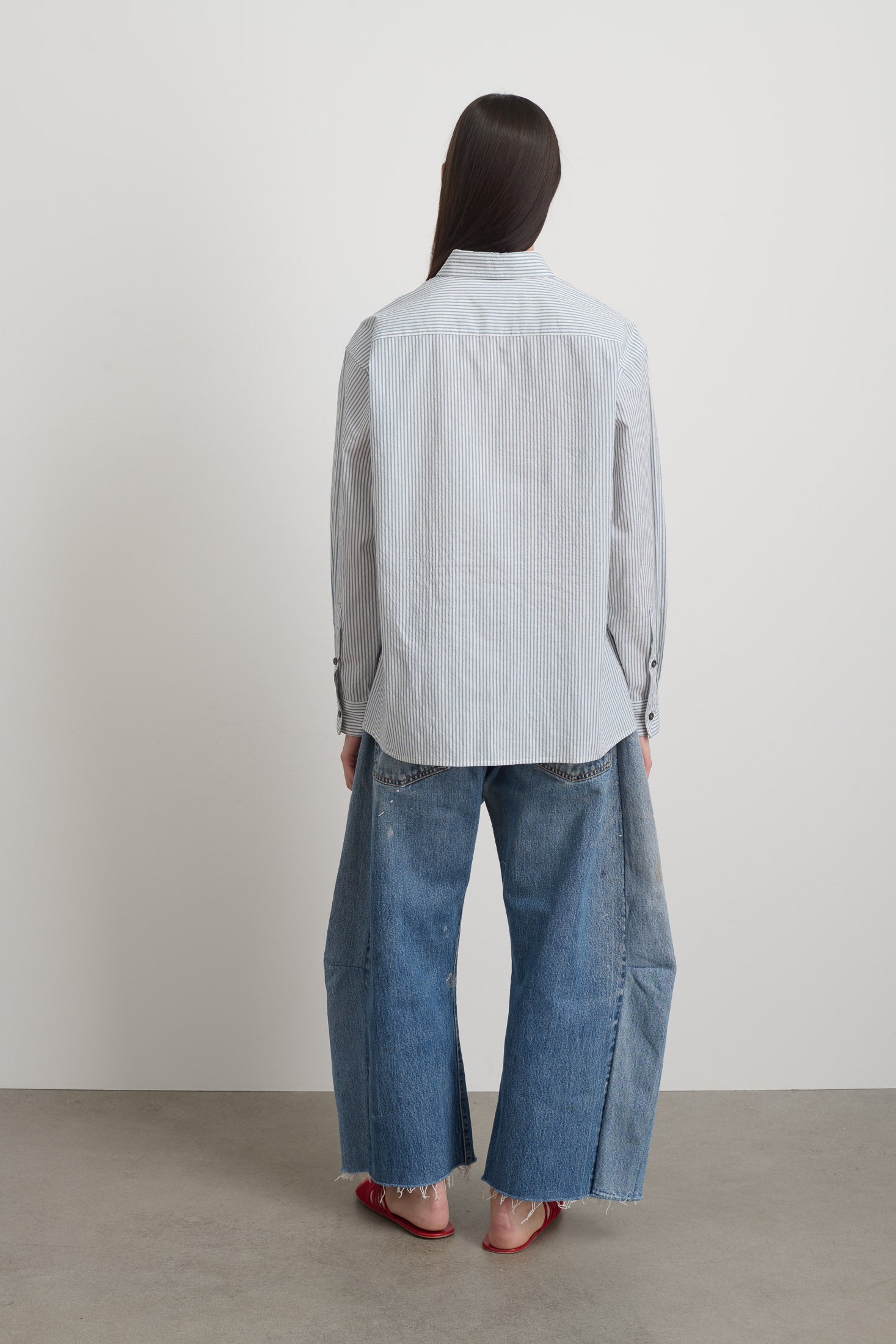 Nolan Shirt Blue/White Yarn Dye Stripe