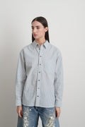 Nolan Shirt Blue/White Yarn Dye Stripe