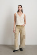 Reworked Culotte Vintage Khaki