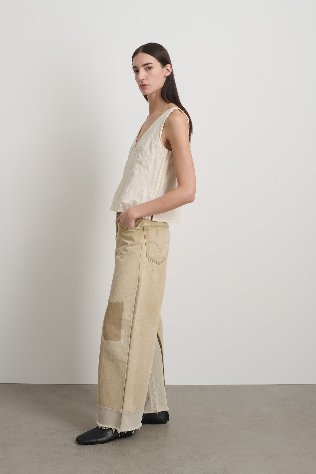 Seamed Camisole Ecru