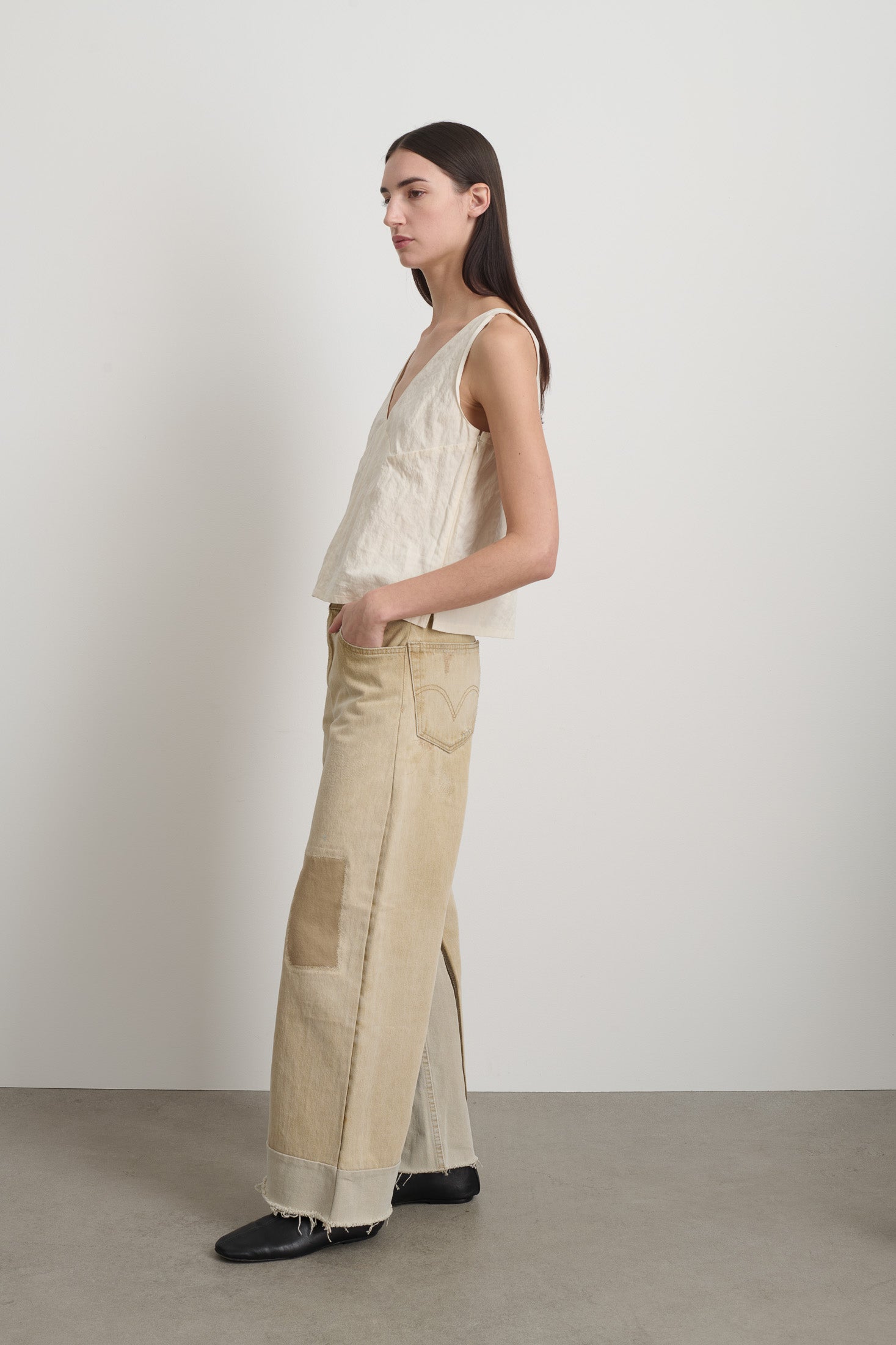 Reworked Culotte Vintage Khaki – B Sides Jeans