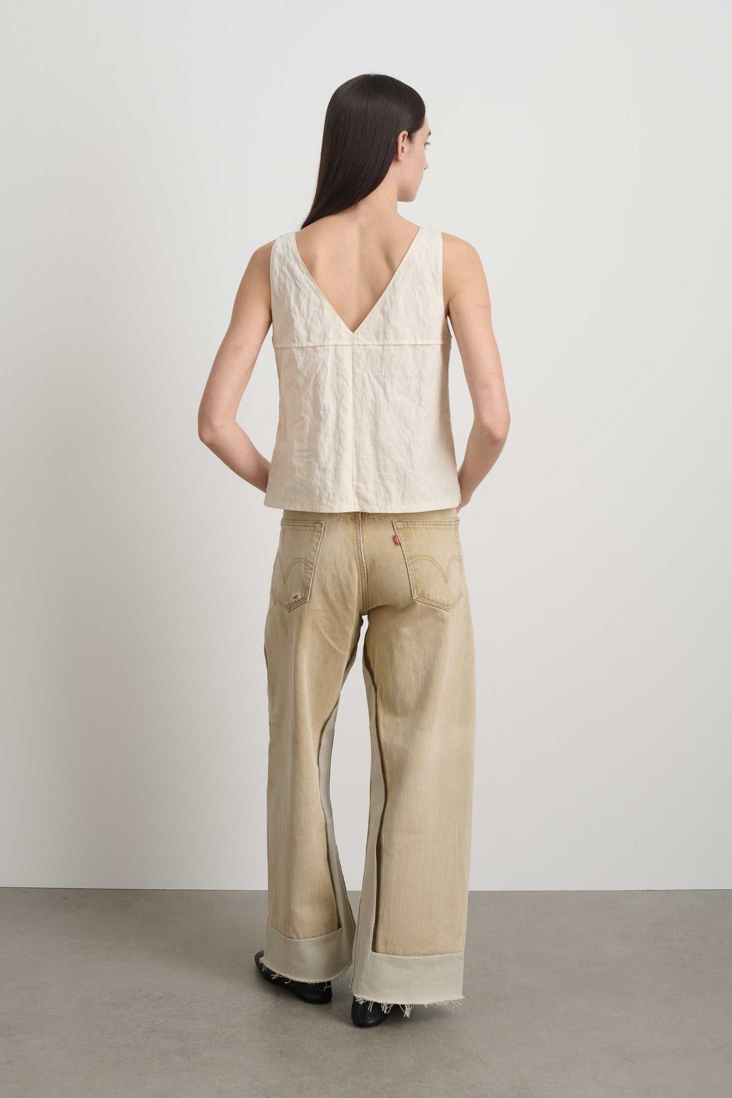 Seamed Camisole Ecru