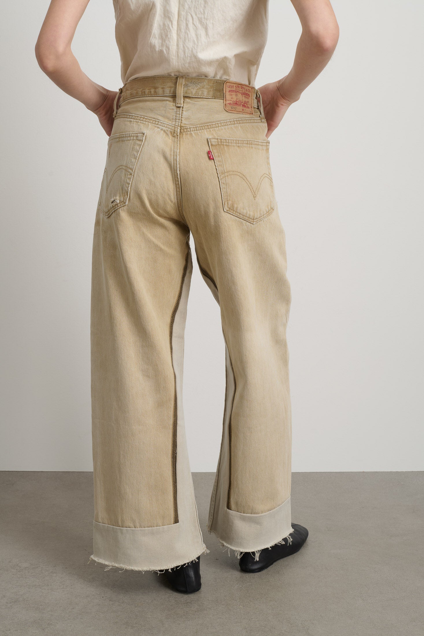 Reworked Culotte Vintage Khaki