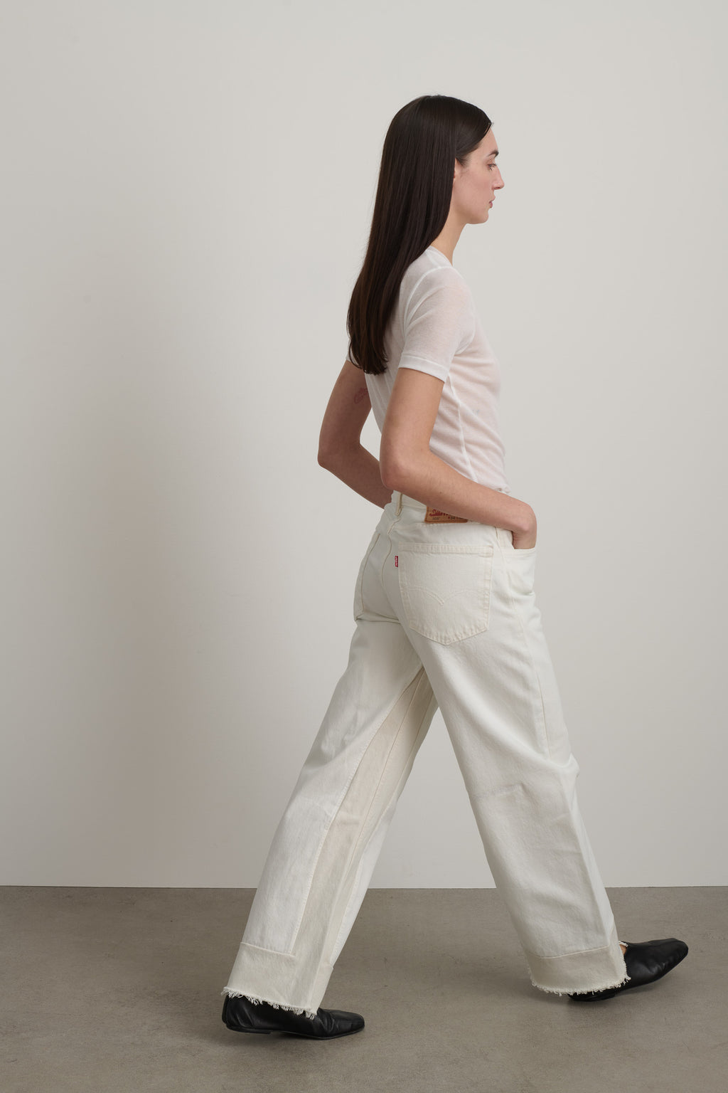 Reworked Culotte Vintage White