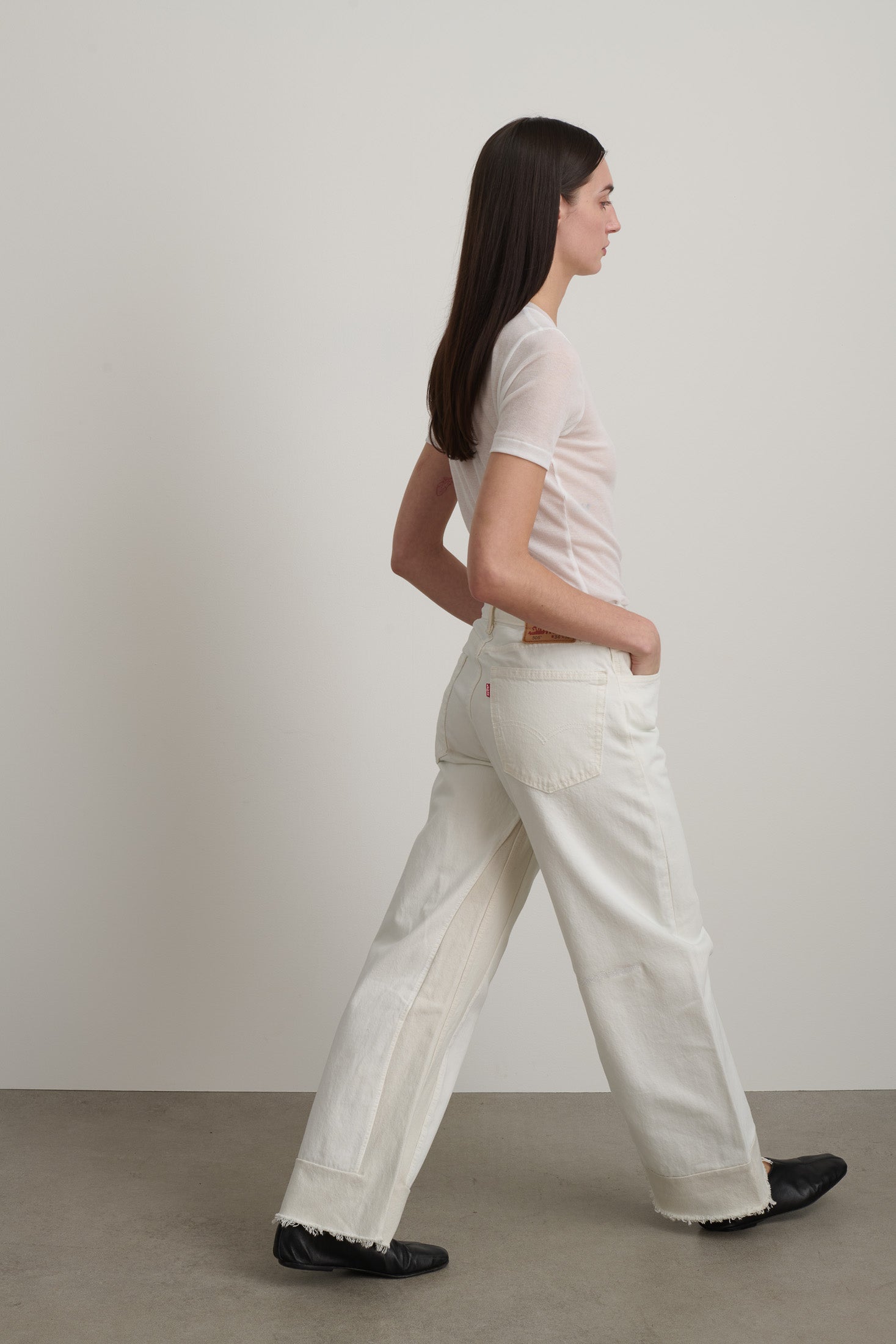 Reworked Culotte Vintage White