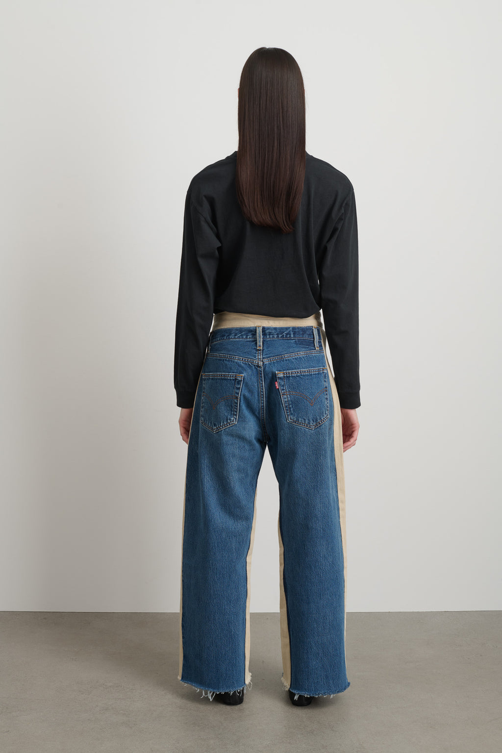 Double Waistband Rework Vintage Indigo / Tan