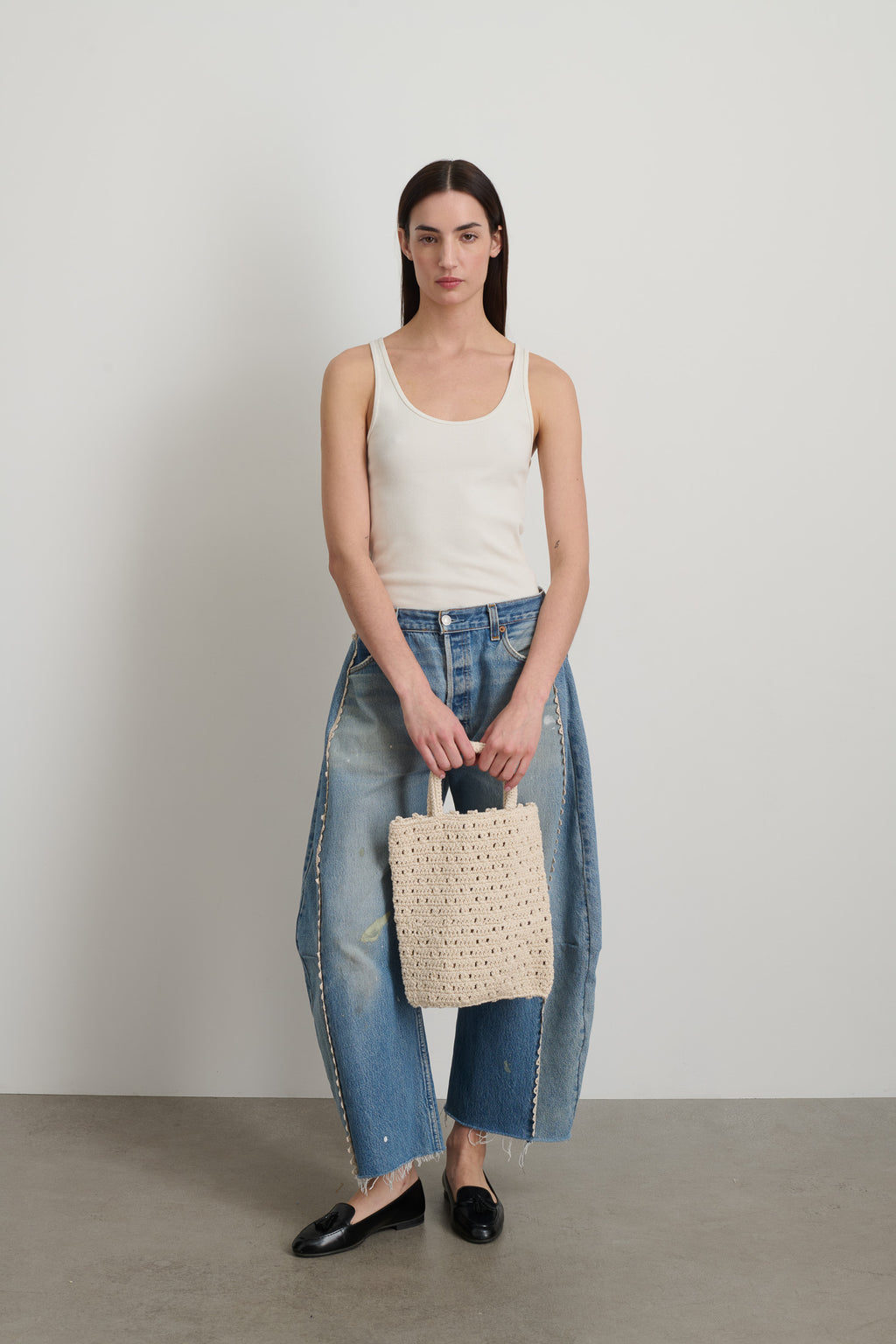 Nico Crochet Tote Ecrú