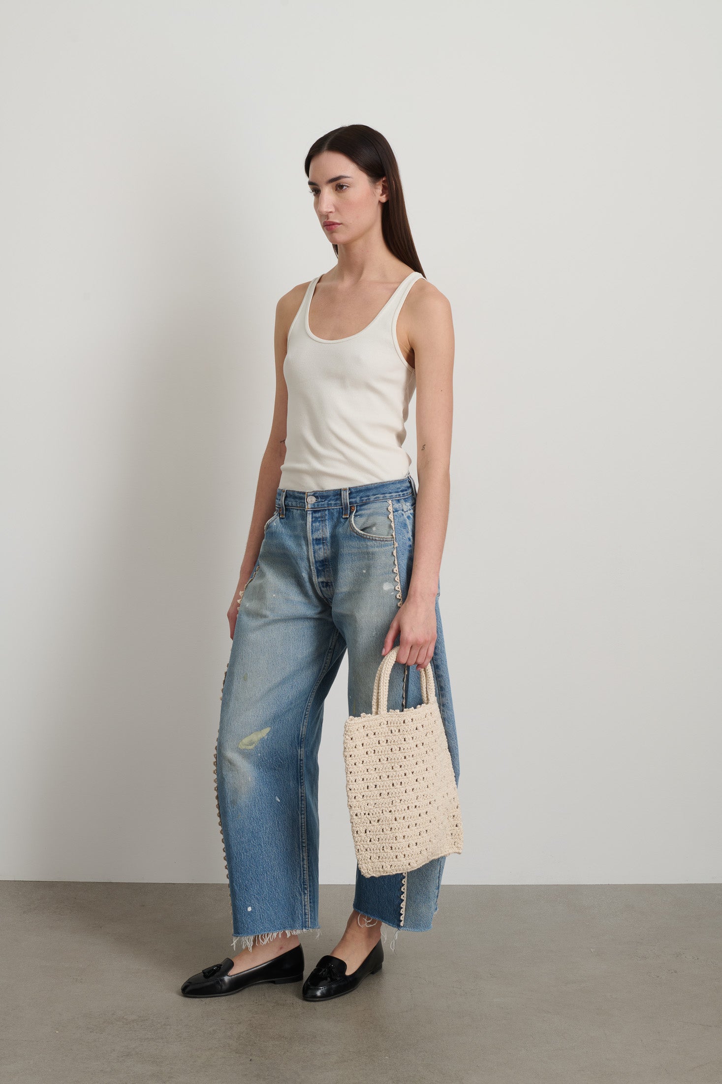 Nico Crochet Tote Ecrú
