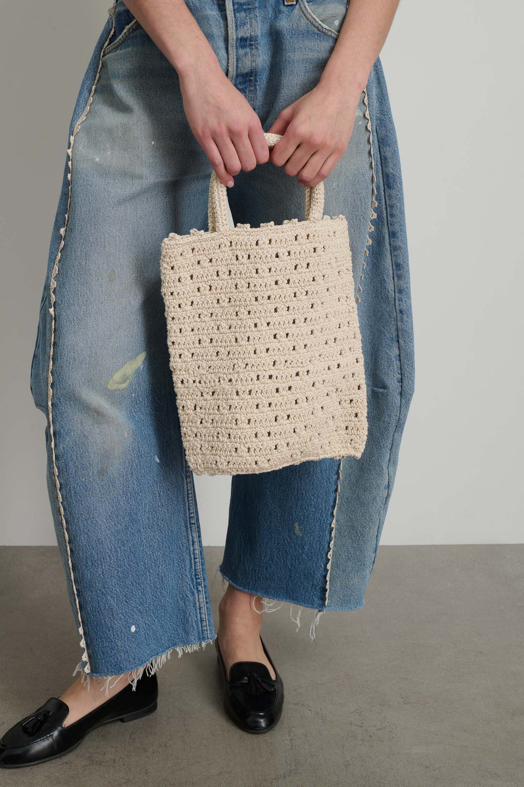 Nico Crochet Tote Ecrú