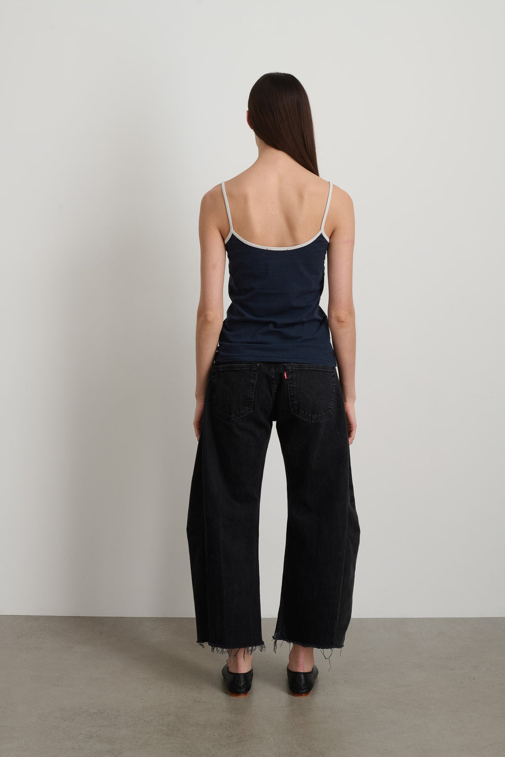 Zora Ringer Tank Navy / White