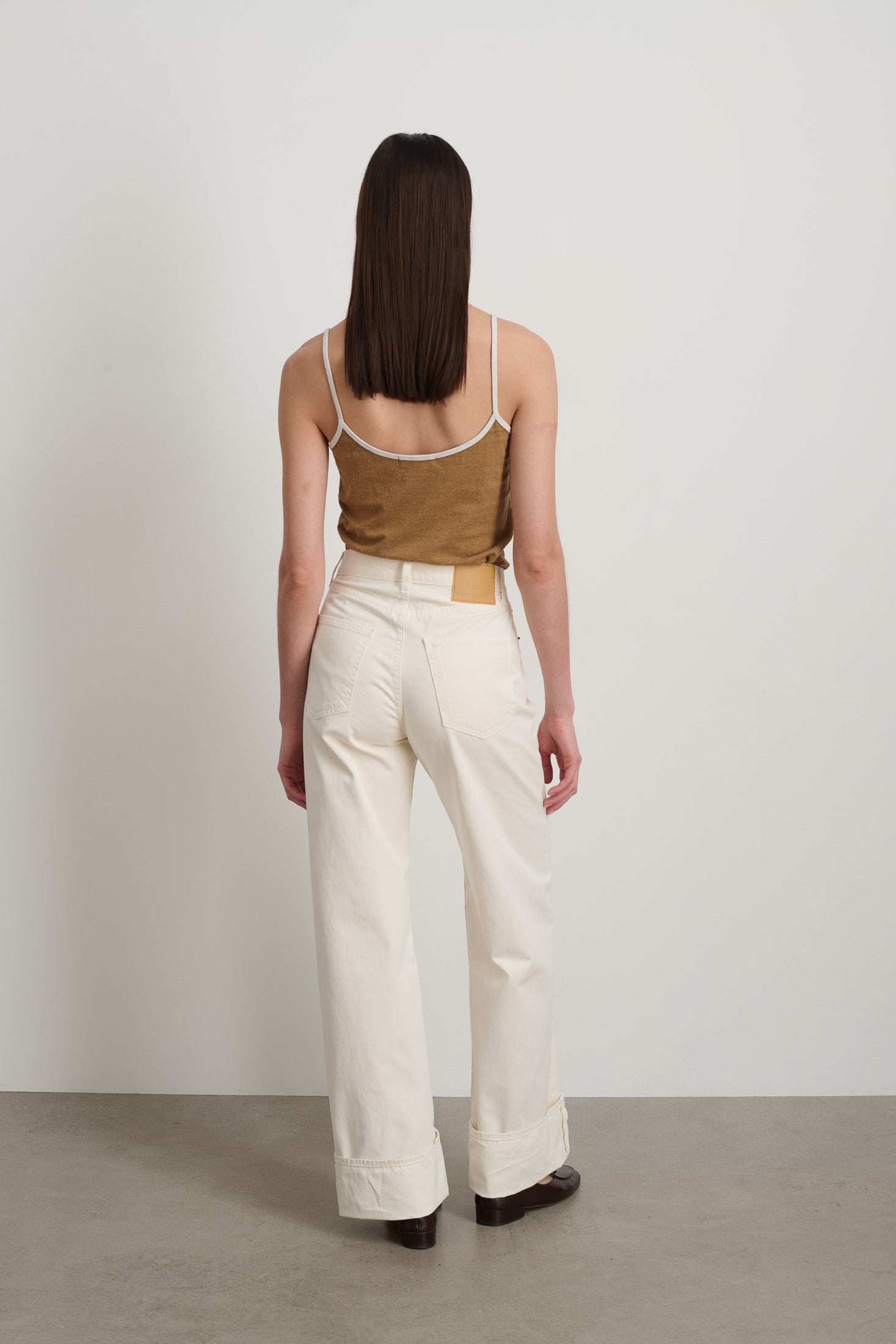 Zora Ringer Tank Camel/White