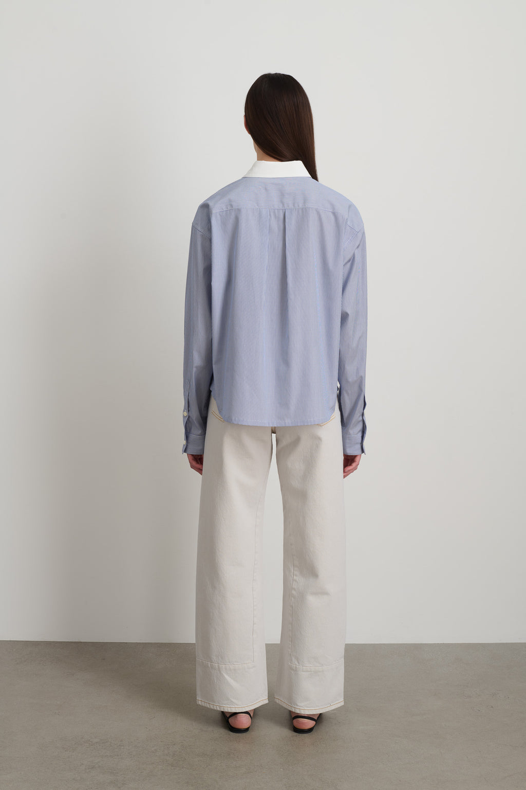 Sandra Shirt Navy/White Stripe