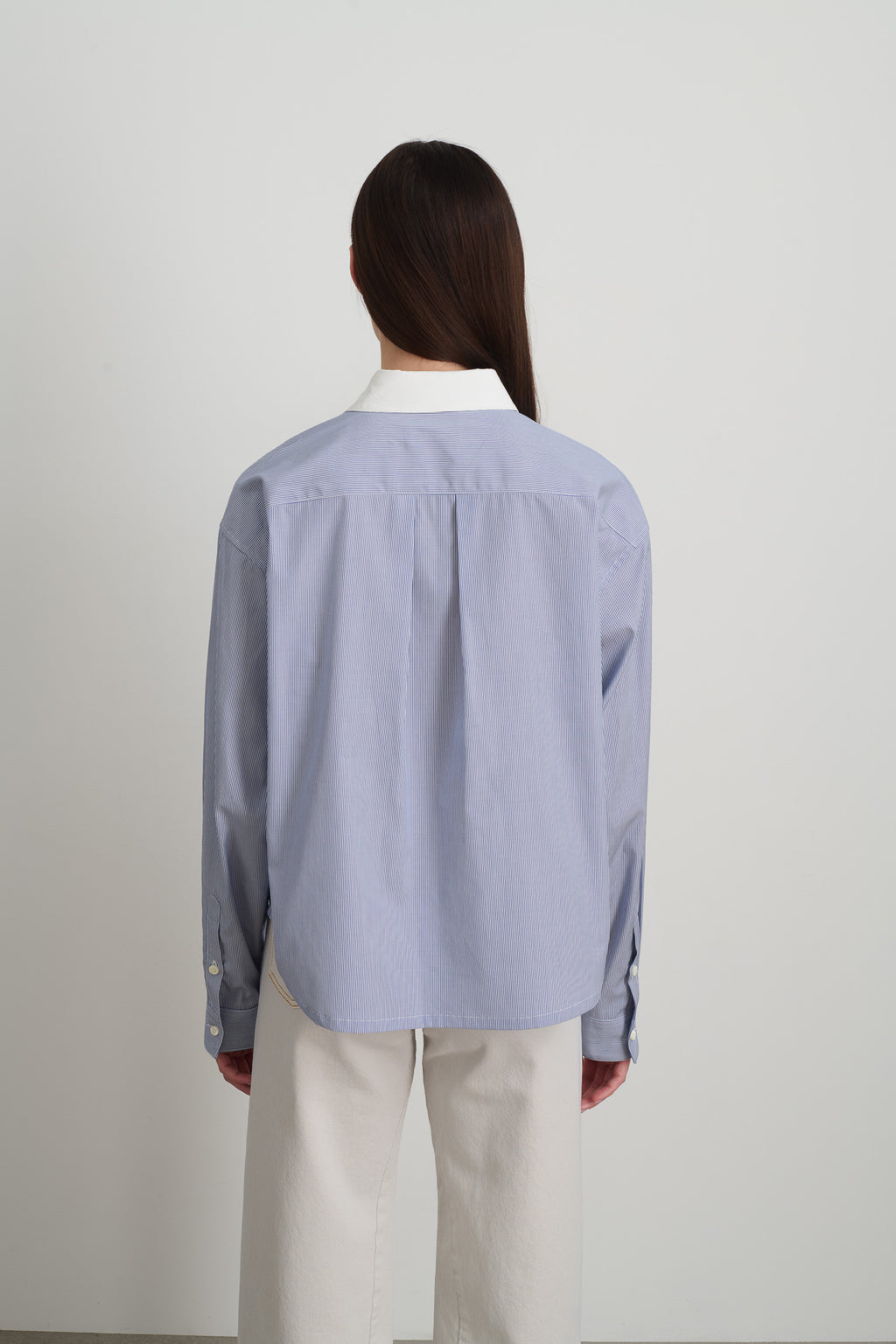 Sandra Shirt Navy/White Stripe