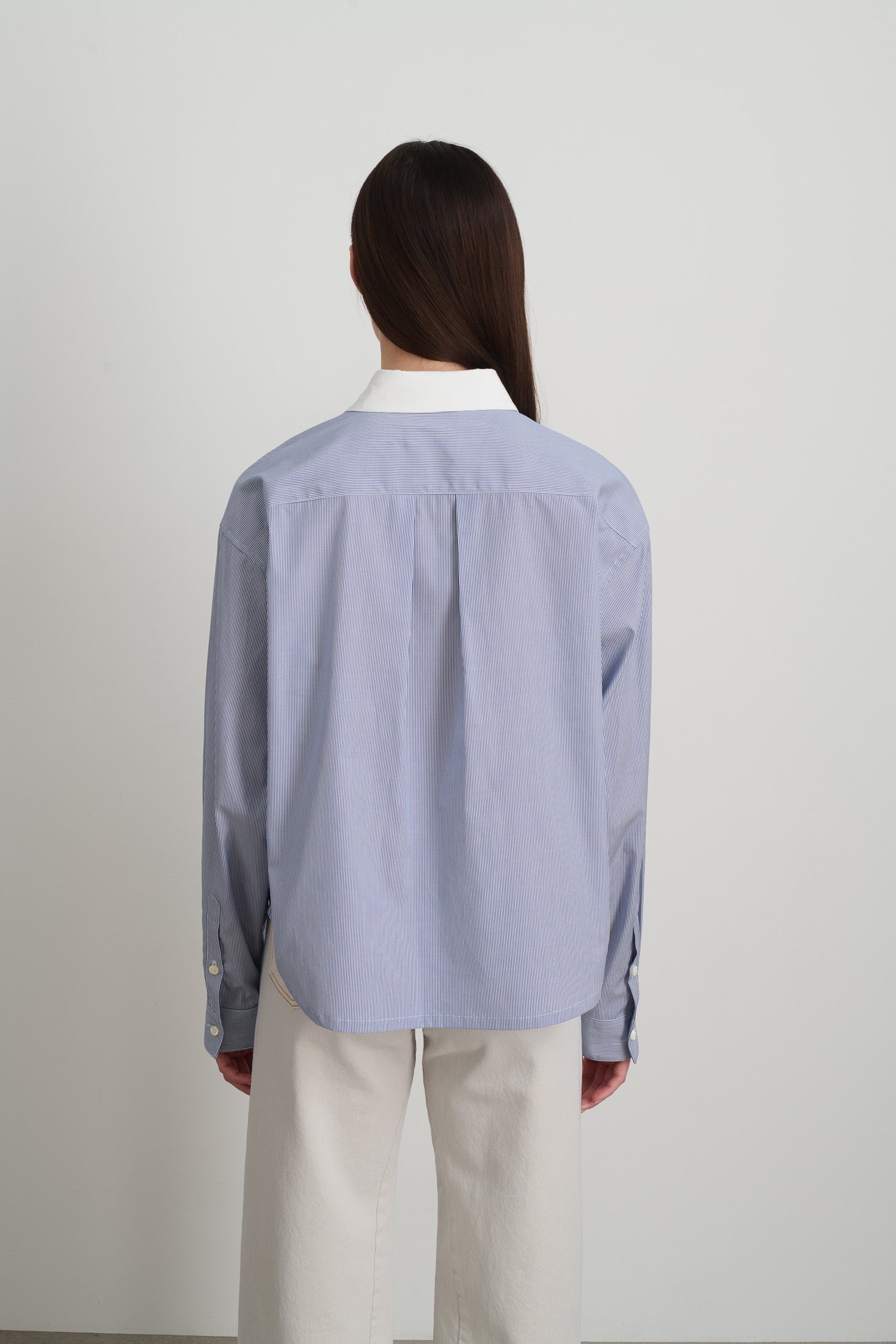 Sandra Shirt Navy/White Stripe