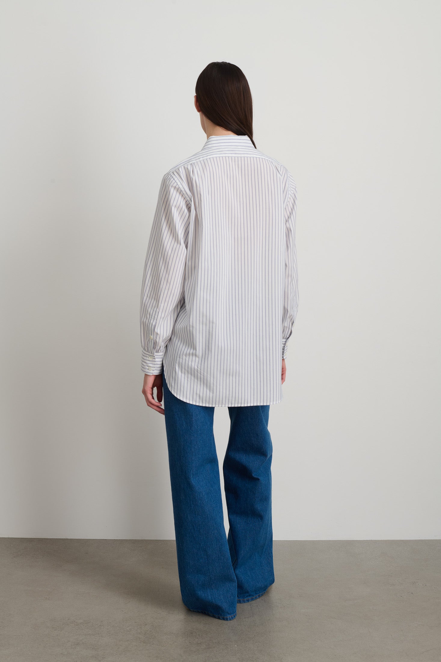 Louisa Shirt Navy White Stripe