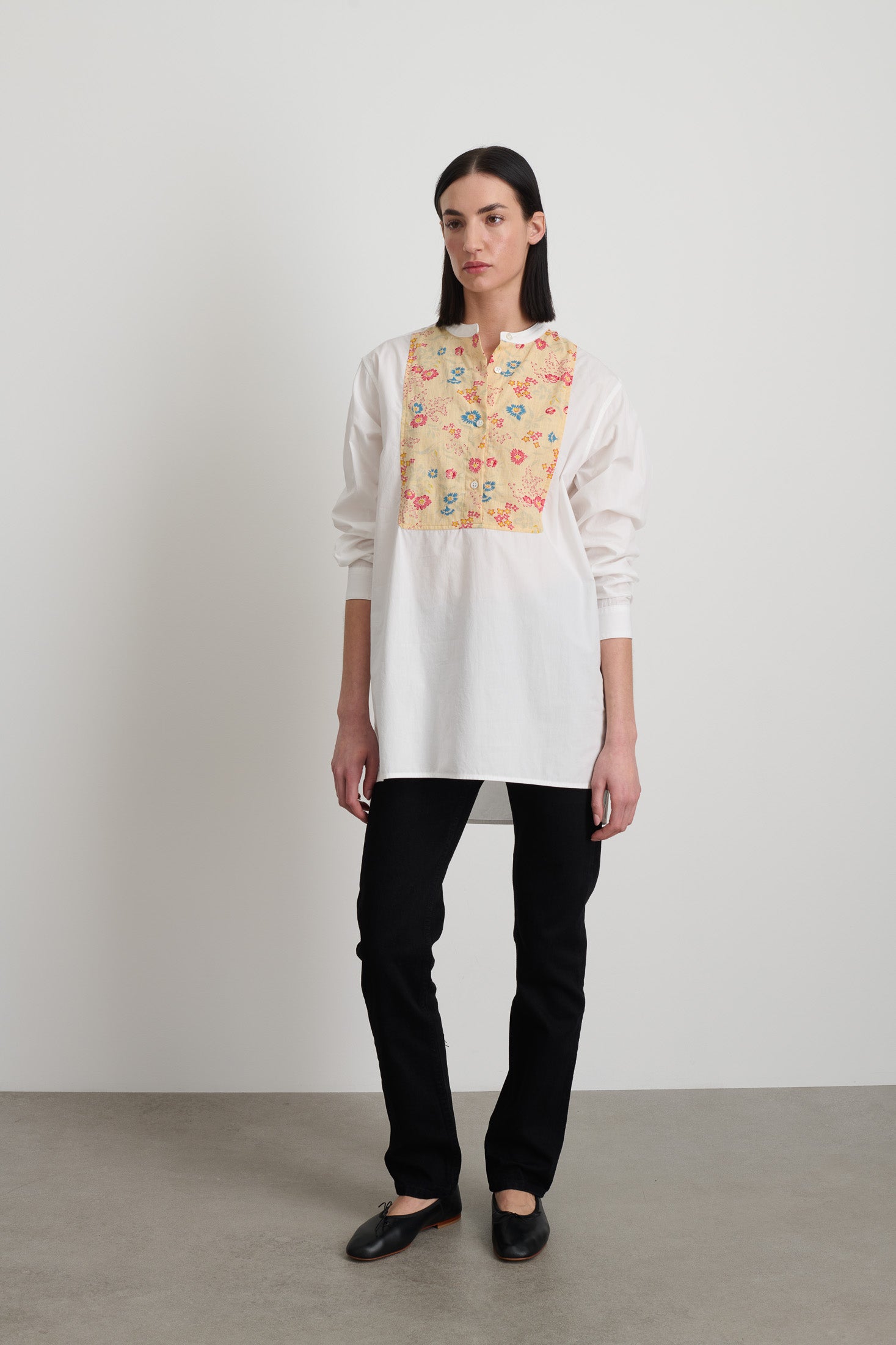 Artist Henley Tile White Found Antique Florals