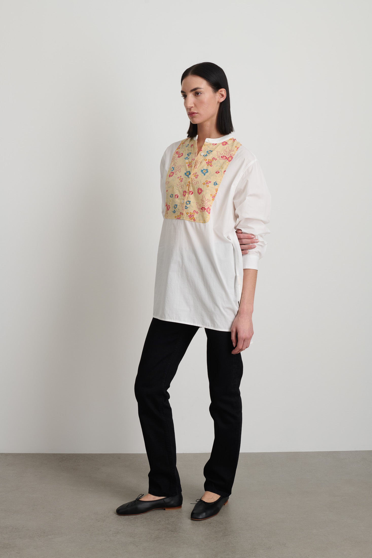 Artist Henley Tile White Found Antique Florals