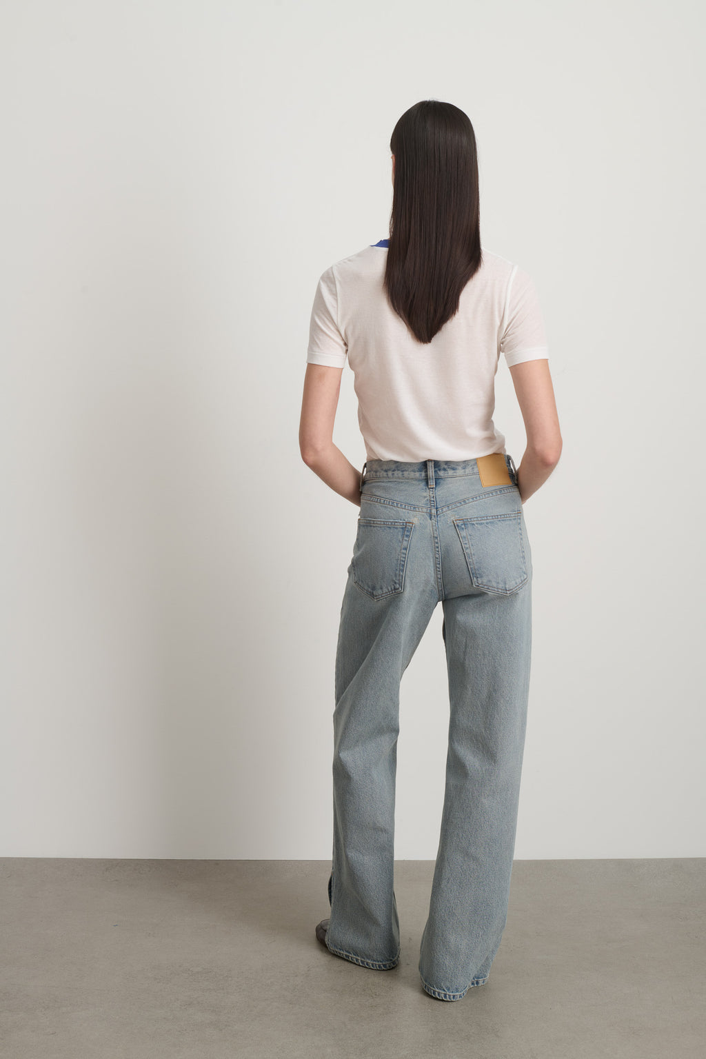 Charlot Split Hem Jean Ed Wash