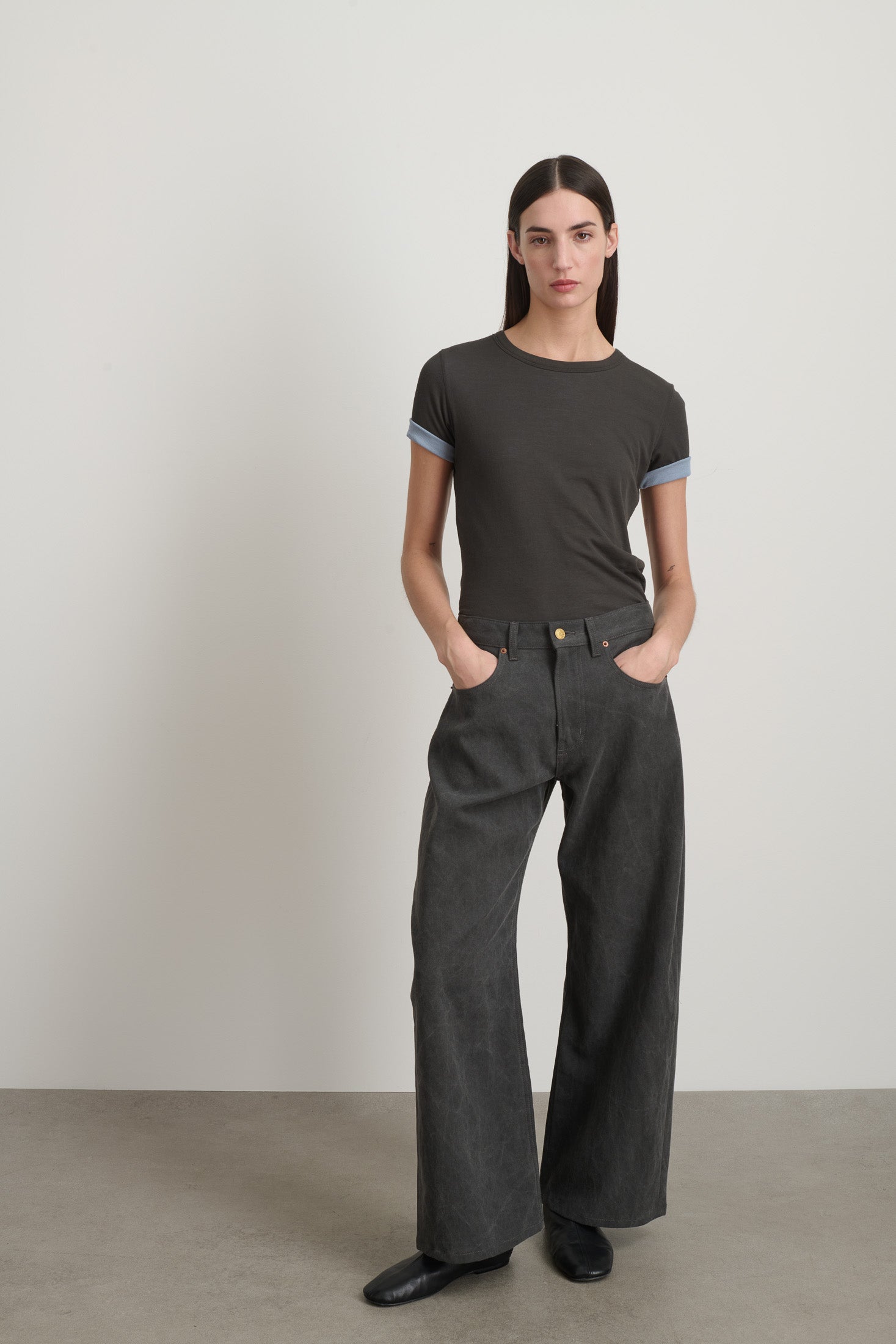 Floppy Jean Washed Black