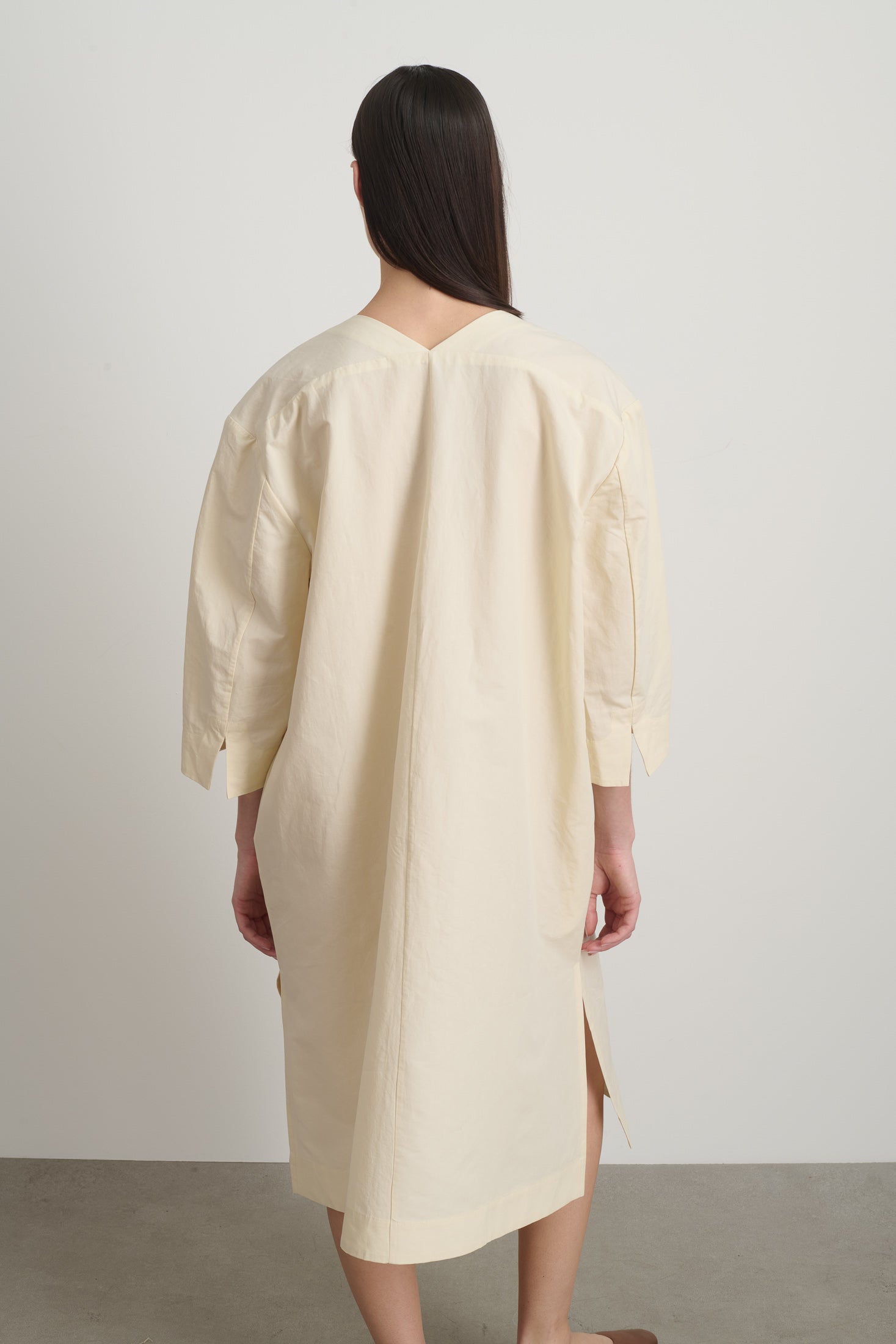 Vee Shift Dress White