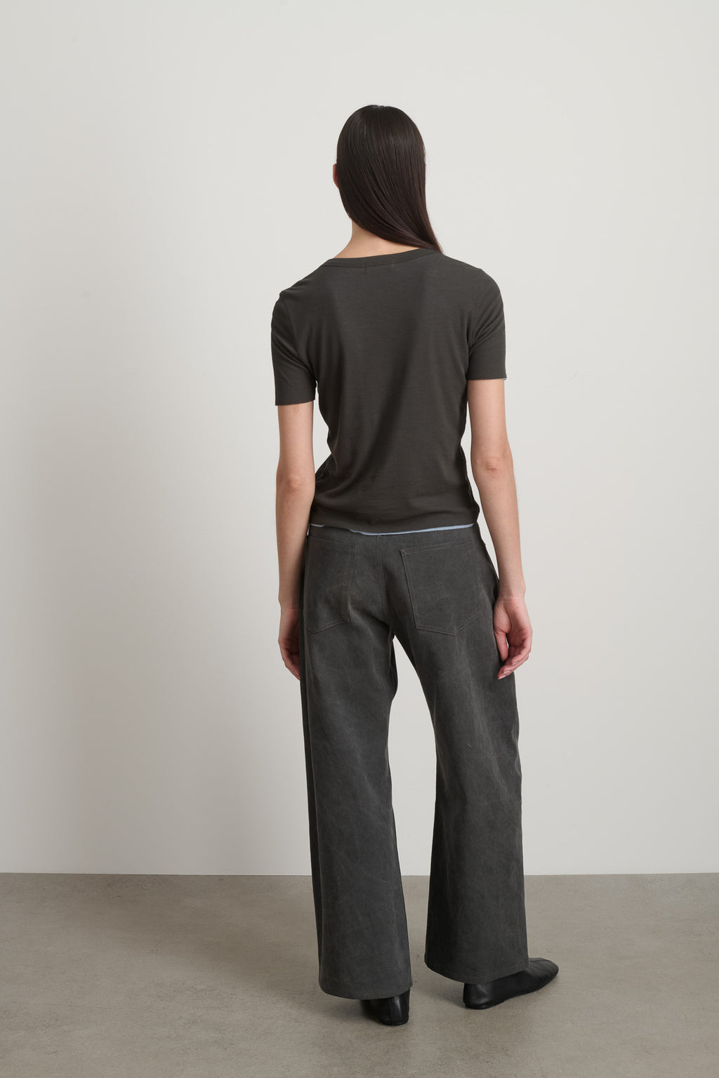 Double Tee Dark Grey/Light Blue