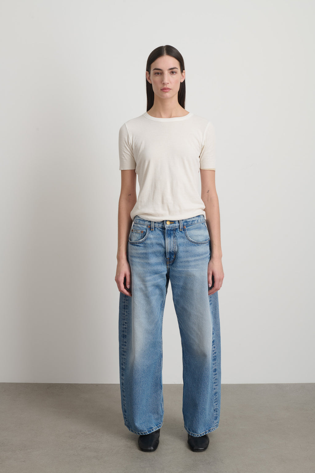 Double Tee White/Pale Yellow