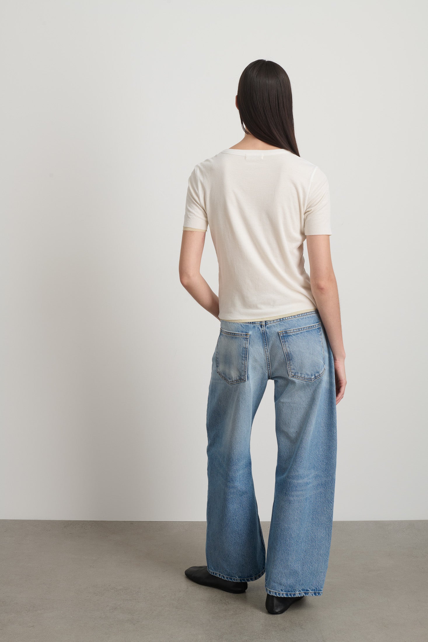 Double Tee White/Pale Yellow