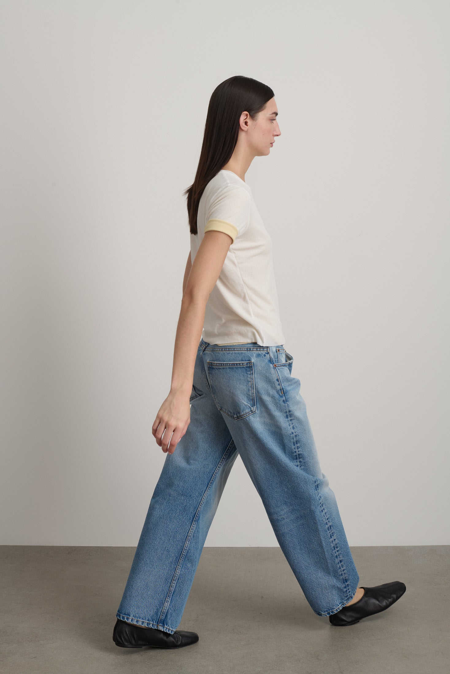 Double Tee White/Pale Yellow