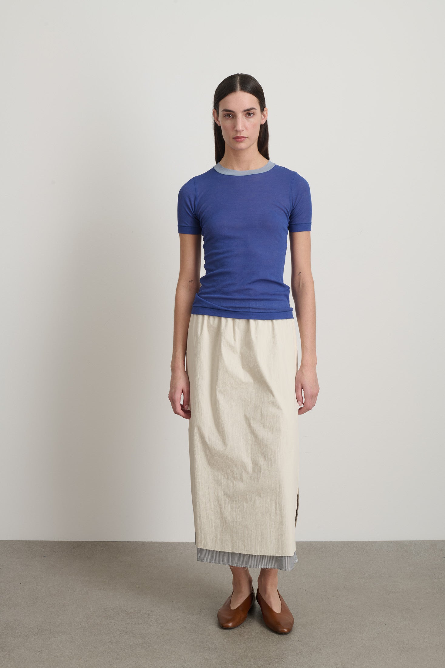 Ringer Tee Bright Blue/Light Blue