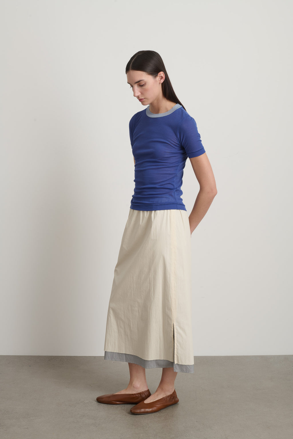 Ringer Tee Bright Blue/Light Blue