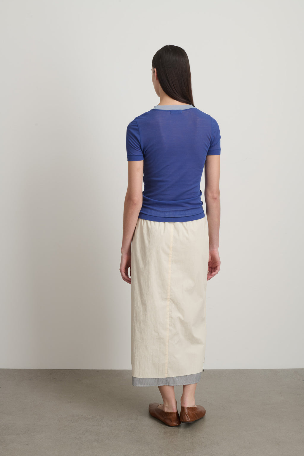 Ringer Tee Bright Blue/Light Blue