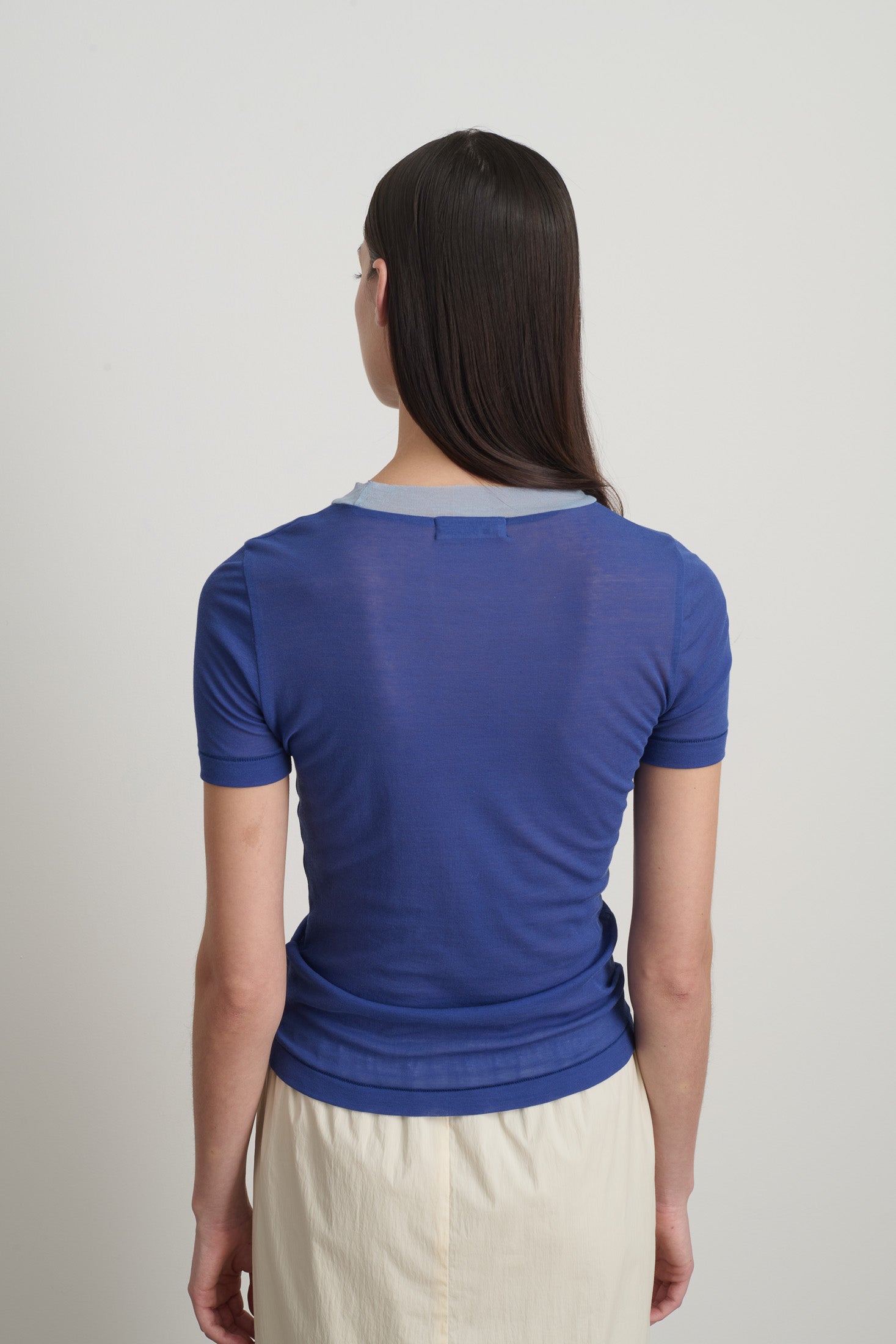 Ringer Tee Bright Blue/Light Blue