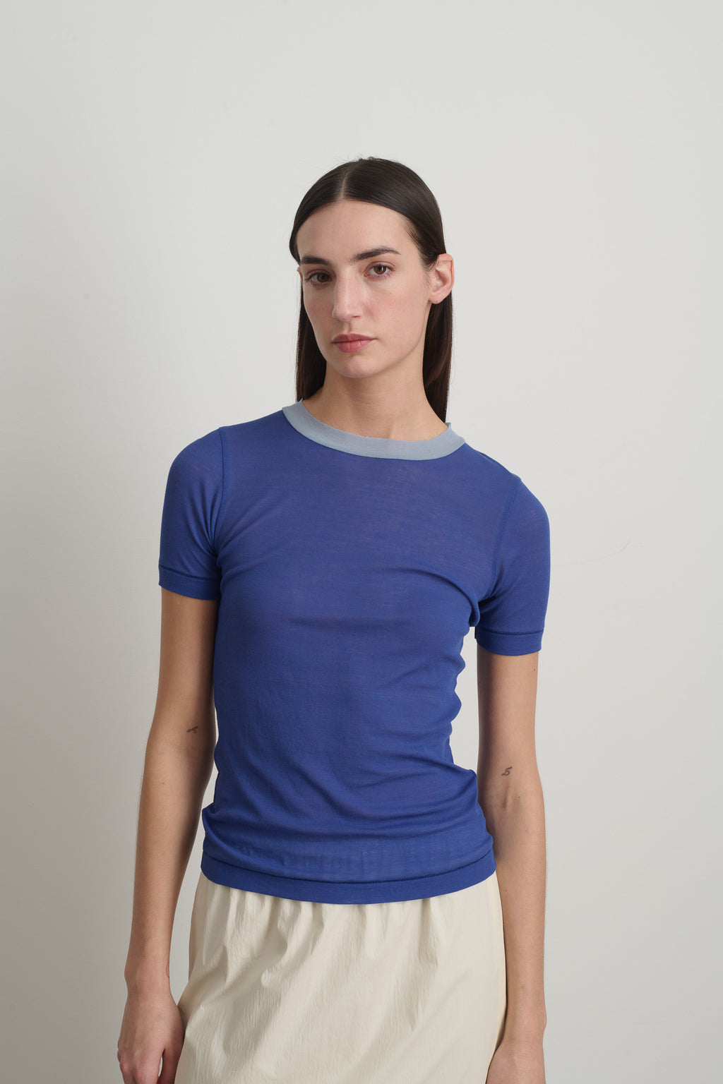 Ringer Tee Bright Blue/Light Blue