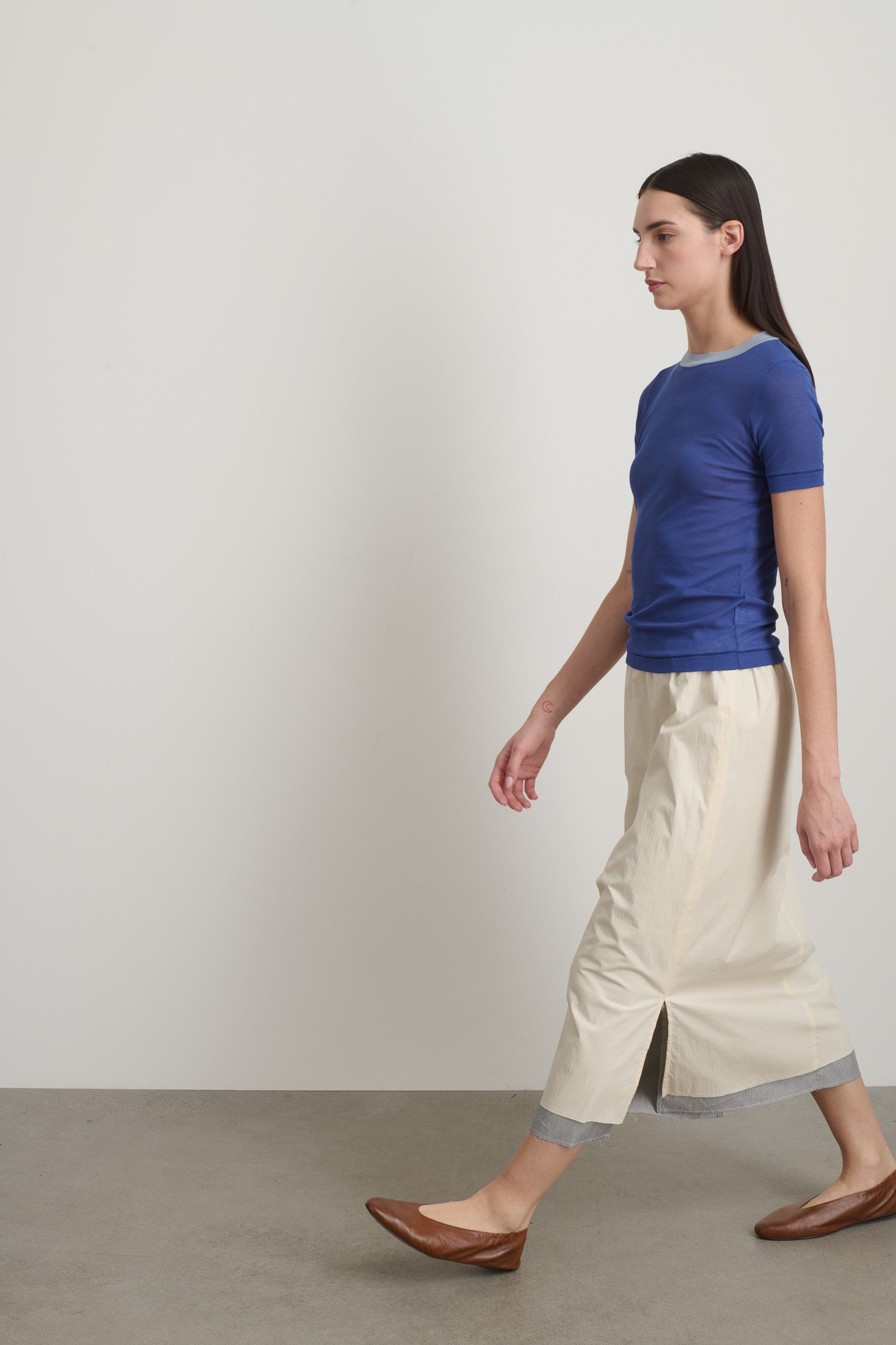 Ringer Tee Bright Blue/Light Blue