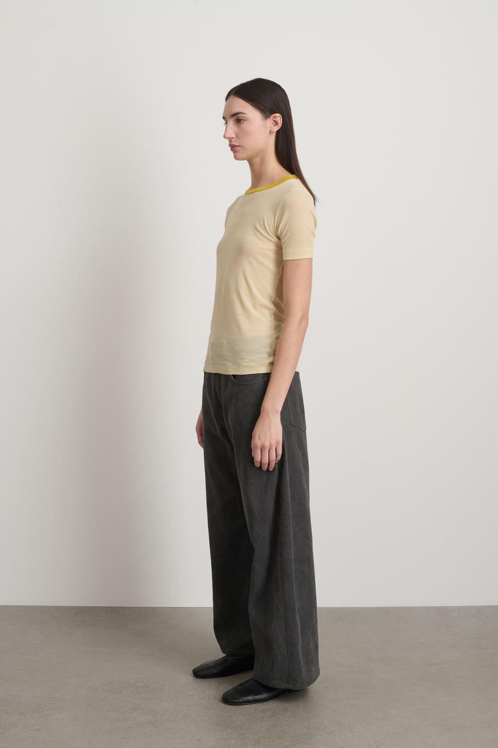 Ringer Tee Light Yellow/Yellow