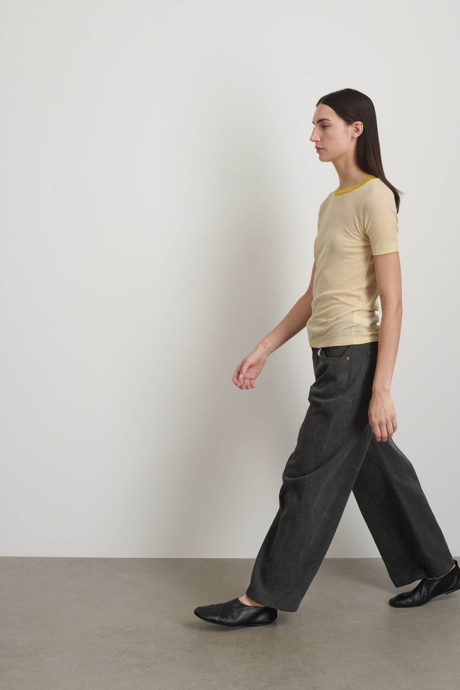 Ringer Tee Light Yellow/Yellow