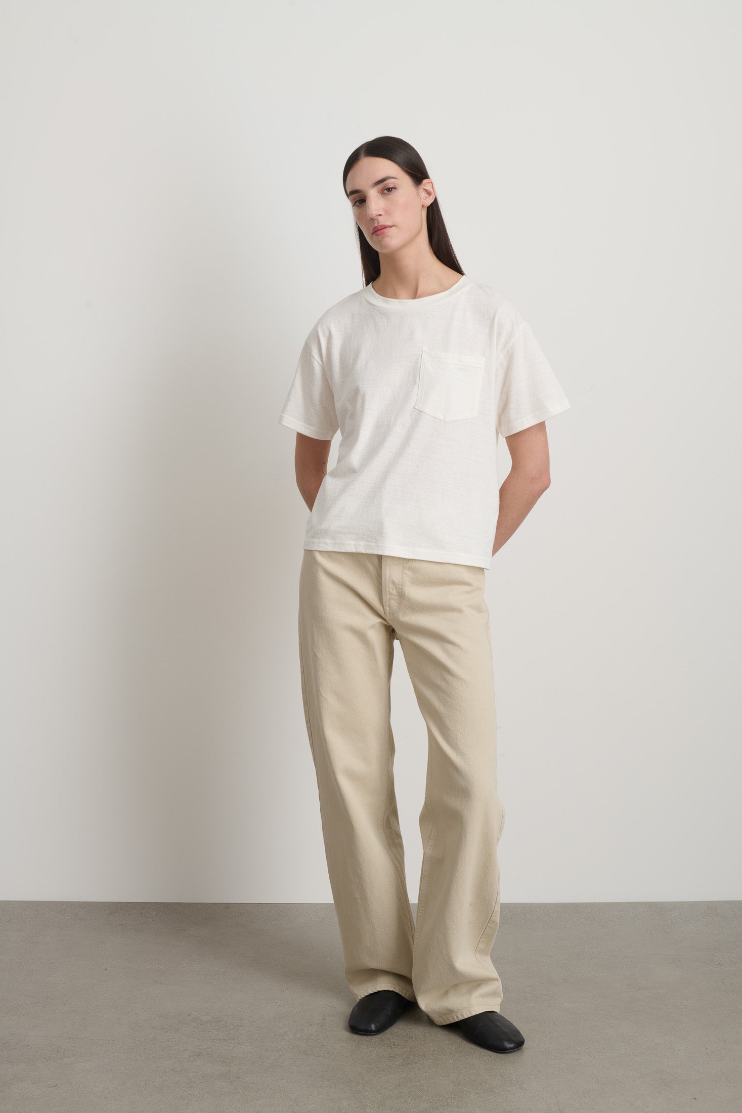 B Sides Atlas Pocket Tee White - Women | B SIDES – B Sides Jeans