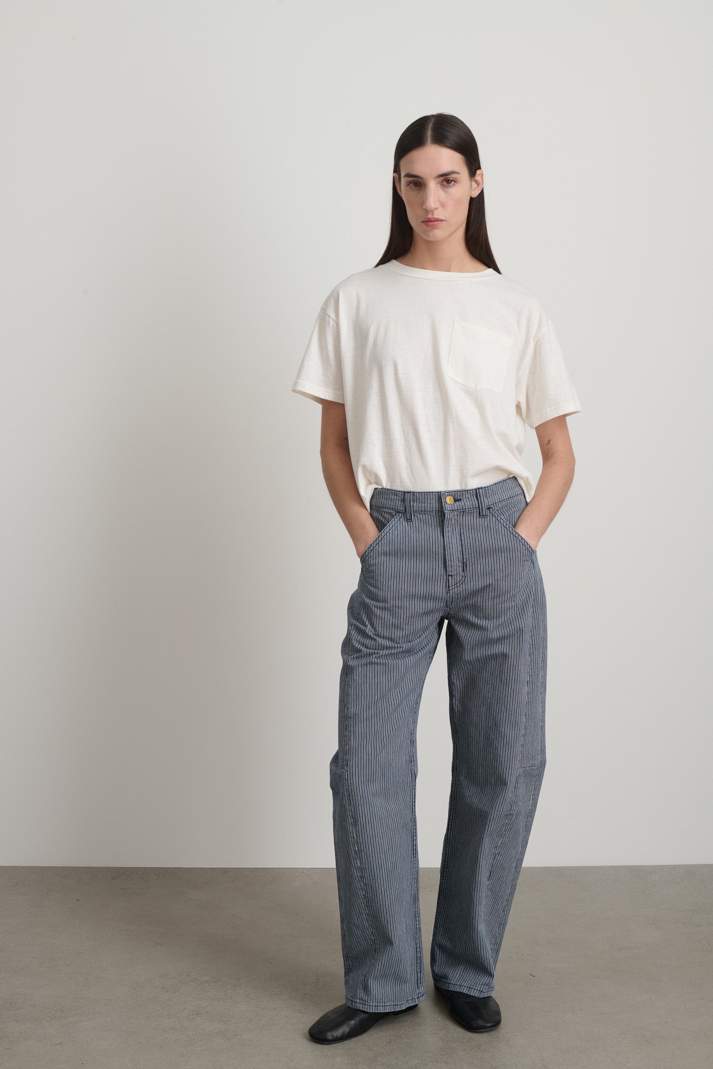 Lange Lasso Jean Indigo White Stripe - Women | B Sides Jeans