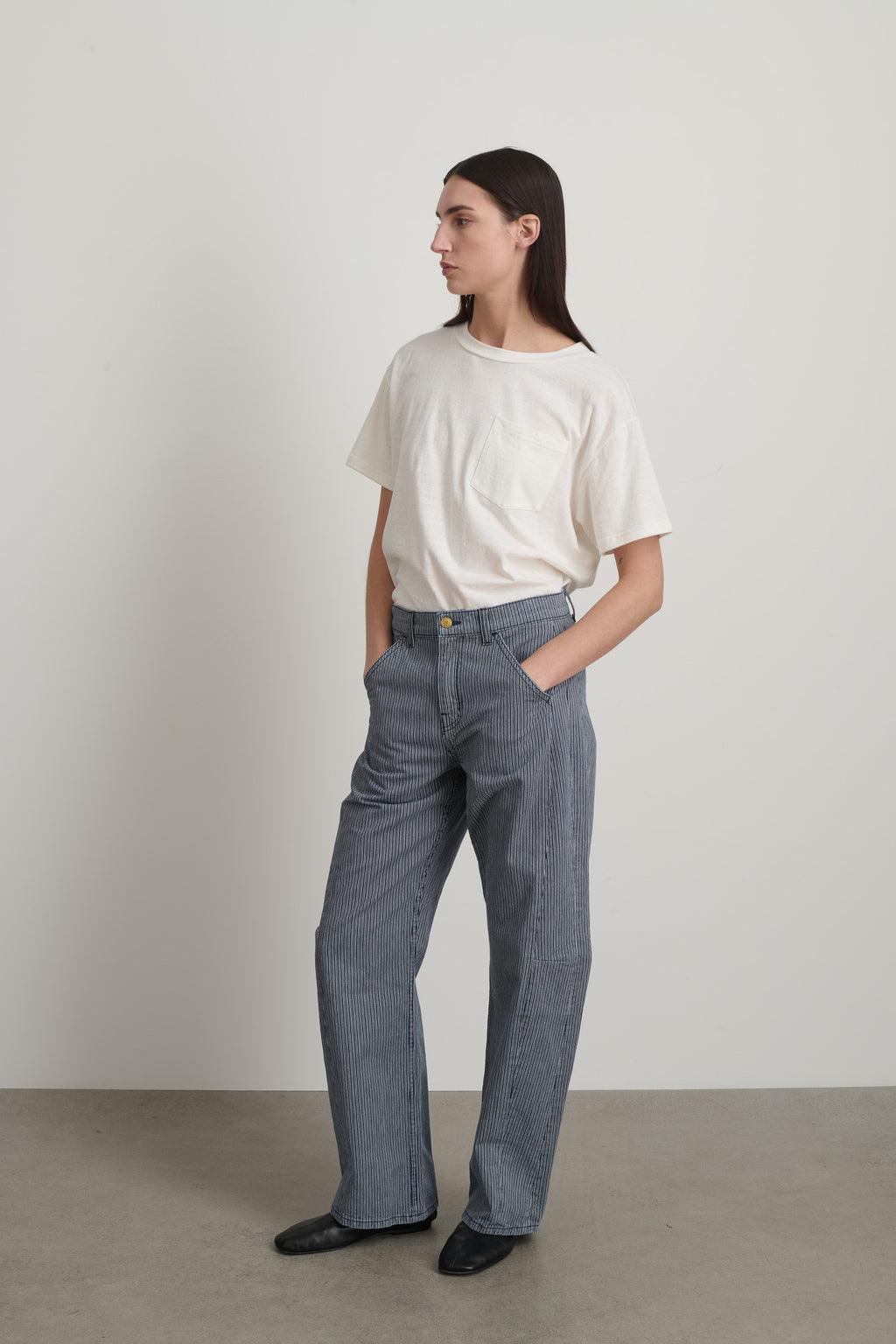 Lange Lasso Jean Indigo/White Stripe