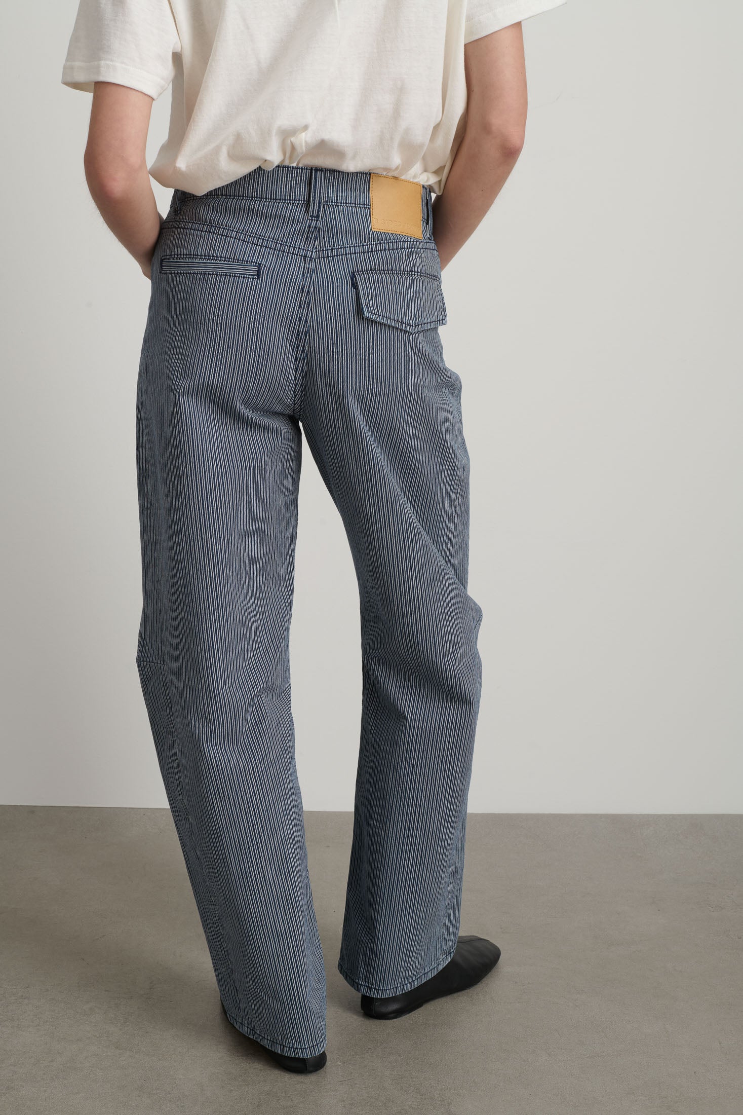 Lange Lasso Jean Indigo White Stripe - Women | B Sides Jeans